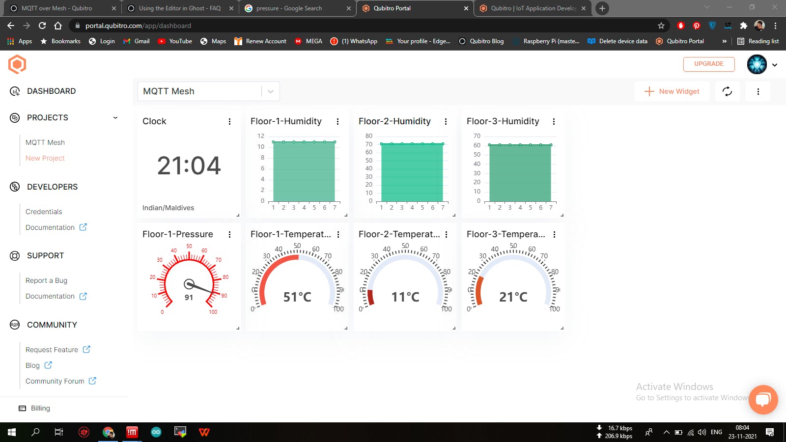 Mesh Data in Visual Charts