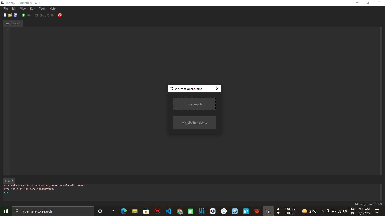 📷Open device page